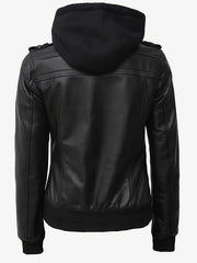 Autumn/winter 2025 Item, Elegant and Sexy Women's PU Jacket, Ladies' Faux Jacket with Detachable Hood