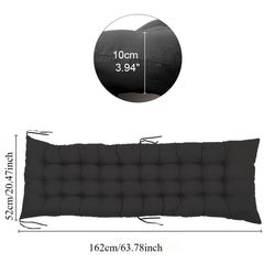 1pc Breathable Ventilated Sun Bed Recliner Bench Cushion with Waist Support, Thick Garden Seat Pad 162*52*10cm, Multi-Color Options, Long Bench, Seat Cushion, Contemporary Style