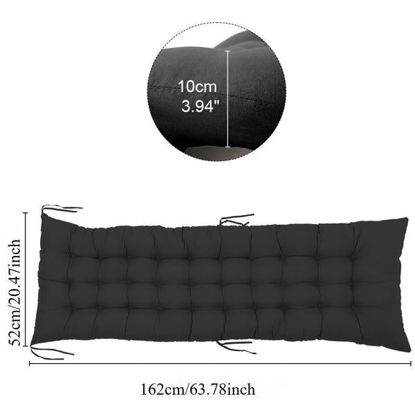 1pc Extra Long Recliner Cushion with Thick - Heavy-Duty Comfort for Rocking Chairs, Living Room, Office, Outdoor - Easy-Clean Cushion in Gray/Black/Navy/Red/ - Compatible with Lazy Boy, Garden, Patio Furniture - Hand Washable - Ideal for Reading, Watching