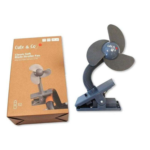 Baby Stroller/Pushchair Fan with Soft Foam Blades, Flexible Neck & 360° Rotation – Portable Clip-On Cooling Fan for Prams & Pushchairs (Battery Operated)