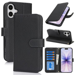 Phone Case: Magnetic Closure Genuine Leather Wallet Case for iPhone 17 Series RFID Blocking 4 Card Slots Premium Protection for 17 Pro Max 17 Air 17 Pro
