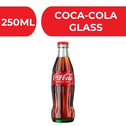 Coca-Cola Original Glass Soft Drink 24 x 250ml Premium Glass Bottles Party, Ideal for BBQs, Parties & Family Event