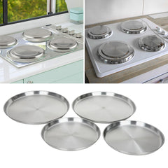 4pcs Hob Cover Set Stove Plate Cooker Top Burner Protector Silver Kit Home Kitchen Tools & Accessories Restaurants CANTEENS Worktop Savers