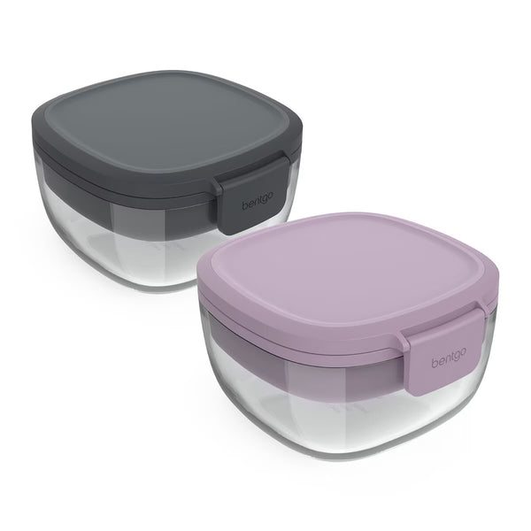 Bentgo All-In-One Glass Salad Container, 2 Pack