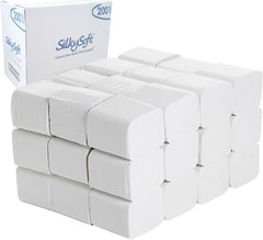 2 Ply Premium Bulk Pack Toilet Tissue Rolls, Soft, Strong and Absorbent Bulk Pack Paper White Dispenser Toilet Paper Fragrance Free Folded 9000 Sheets