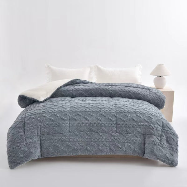 Luxurious Soft Thick Warm Taffeta Comforter - Bedspread Suitable for All Seasons, Machine Washable Comforter for Bed, Sofa, Camping & Travel - Ideal Gift, Fits Most Beds (Contemporary Style)