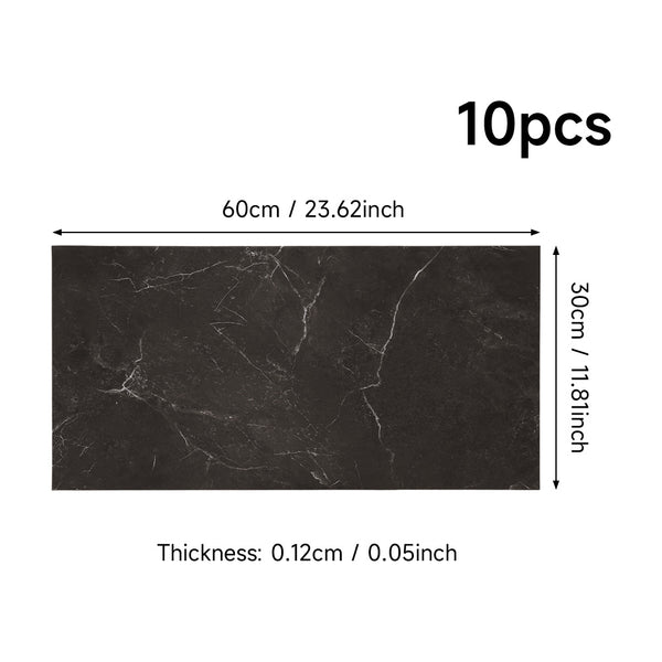 LIVINGANDHOME 10/20-Pack Marble Peel and Stick Floor Tiles - 12