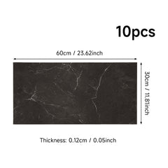 LIVINGANDHOME 10/20-Pack Marble Peel and Stick Floor Tiles - 12