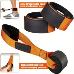 Resistance Strap with Handle: Used for Muscle Training, Strength Building Yoga Body Shaping Home Fitness Equipment - Natural