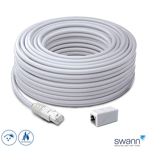 Swann 60M/200Ft Network Extension Cable, SWNHD-60MCAT5E-GL