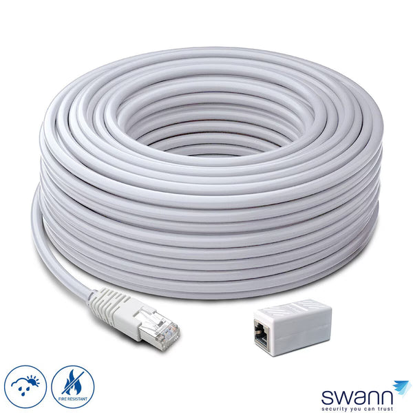 Swann 60M/200Ft Network Extension Cable, SWNHD-60MCAT5E-GL