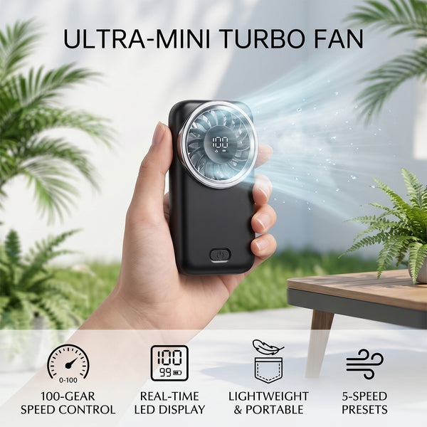 USB Rechargeable Small Fan for Outdoor Handheld Mini Fan 5 Speeds Compact Pocket-Sized Portable Small Personal Fan for Travel, Cruise, Concerts, Makeup, Summer Gifts for Women Men