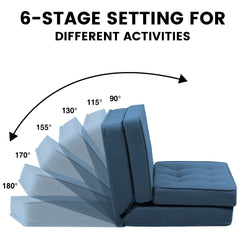 Folding Sofa Bed Adjustable Lazy Tatami Sofa Convertible Floor Couch 5 Levels Adjustable Backrest Lounge Chaise for Living Room Bedroom Guest Room