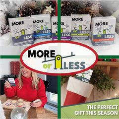 More or Less First Edition Card Game - How Good Is Your Judgement? 2 Players + | Secret Santa or Stocking Filler for Him or Her | for Kids, Teens & Adults | Play Anywhere | Age 12+