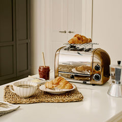 Dualit 4 Slot Classic Toaster with Sandwich Cage in Copper Spray Finish, 40597
