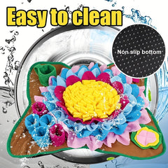 Pet Dog Snuffle Mat Sniffing Treat Foraging Puzzle Feeder Toy Nose Training Pad