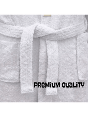 Mens and Ladies Shawl Collar Bathrobe 100% Egyptian Cotton Unisex Shawl Collar Dressing Gown Terry Towelling Bathrobe One Size