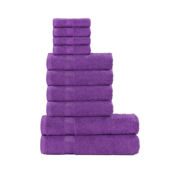 10pcs Pure Towels Bale Set 4 Face 4 Hand 2 Bath Towels Highly Absorbent