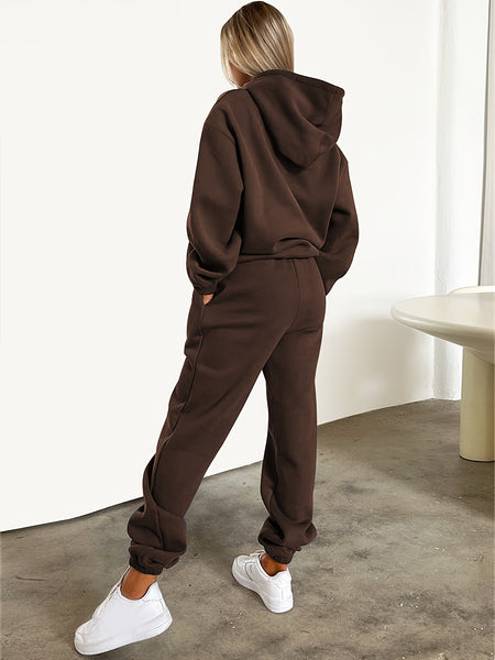 Fashionable Set of Sweatshirt And Long Pants with Letter Prints for Women