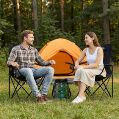 Set of 2 Camping Chairs Portable Folding Lightweight Outdoor Garden Beach Picnic Chair