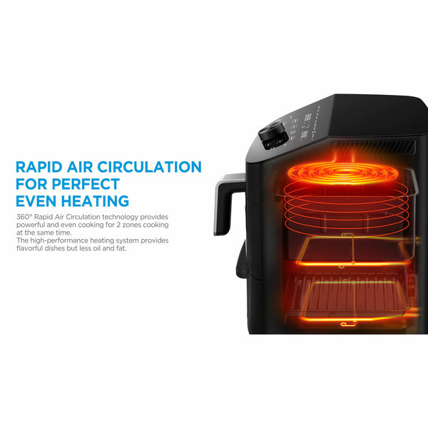 Midea Dual Basket Air Fryer 11L , MAF112B0BPKW