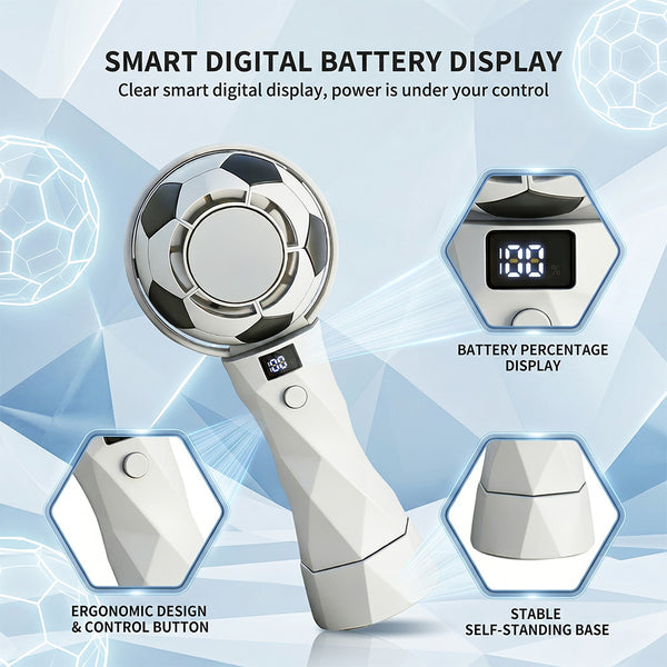3000mAh Handheld Cooling Fan, Dual Wind & Ice Breeze Modes, 10-Gear Visual Screen Portable Fan, Summer Essential for Outdoors & Travel