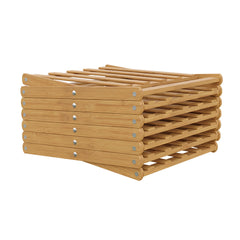 4/5/6/7 Tiers Bamboo Wooden Shoe Rack, Vertical Shoe Racks Storage Shelves Tall Shoe Tower, Collapsible Narrow Shoe Stand, Installation Free Folding X-Shape Shoe Racks Sneakers Slippers Holder Organizer, Multi Functional Shoe Rack Durable Footwear Cabinet