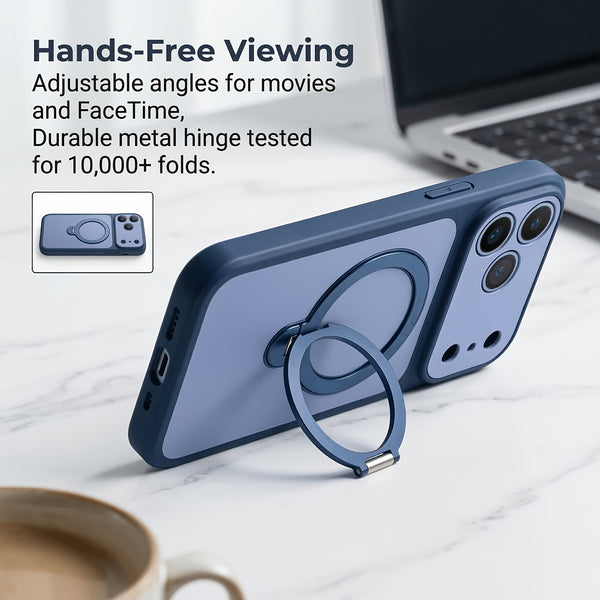 Phone Case: Luxury Magnetic Shock-resistant Phone Case for The iPhone 17 Pro Max, Featuring A Stand and Glass Lens Protection