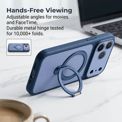 Phone Case: Luxury Magnetic Shock-resistant Phone Case for The iPhone 17 Pro Max, Featuring A Stand and Glass Lens Protection