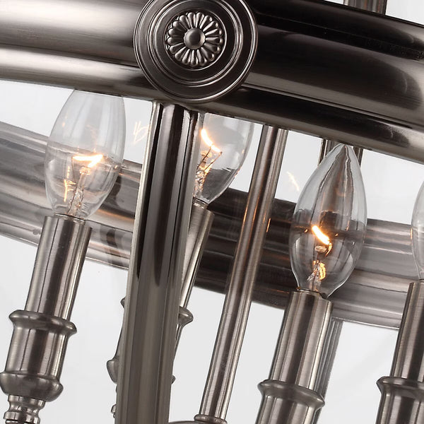 Feiss Adams 4 Light Pendant Chandelier - Antique Nickel