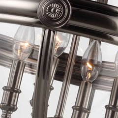 Feiss Adams 4 Light Pendant Chandelier - Antique Nickel
