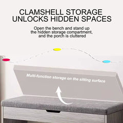 Shoe Storage Bench with Cushioned Seat - Shoe Rack Cabinet Organizer, Multi-Tier Storage Unit with Padded Seat for Hallway, Bedroom, UK Home