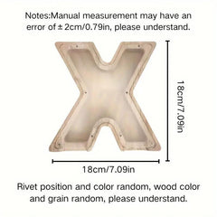 1 unique wooden letter jar - 26 creative A-Z letter storage containers, transparent design, birthday gift idea, home decoration, best friend gift, and functional holiday present.