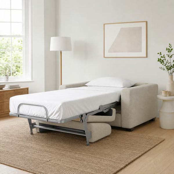 Lucas Natural Fabric Snuggler Sofa Bed