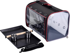 Colorday Lightweight Bird Carrier, Bird Travel Cage (Large 19 X 12 X 13, Black)