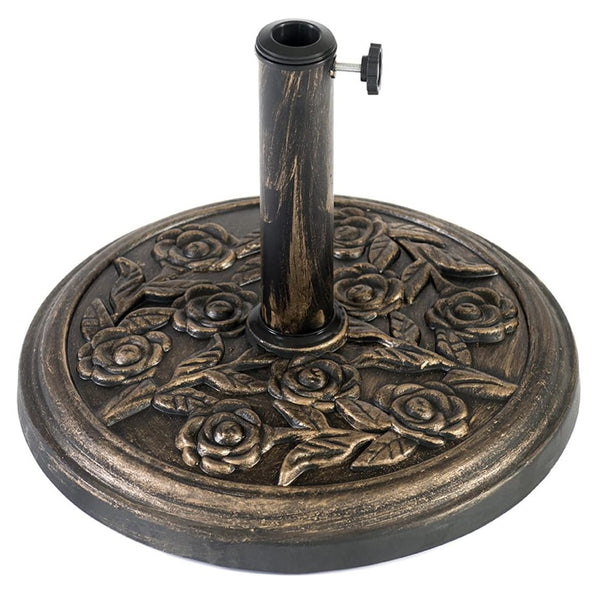 Garden Parasol Base Cast Iron Round Umbrella Stand Patio Outdoor Heavy 9.5kg New