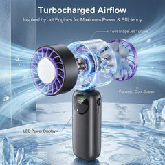 Portable Handheld Fan, 2-in-1 High-Speed Cooling Fan: Built-in Gel Ice Pack for summer, Perfect for Office, Travel & Outdoors