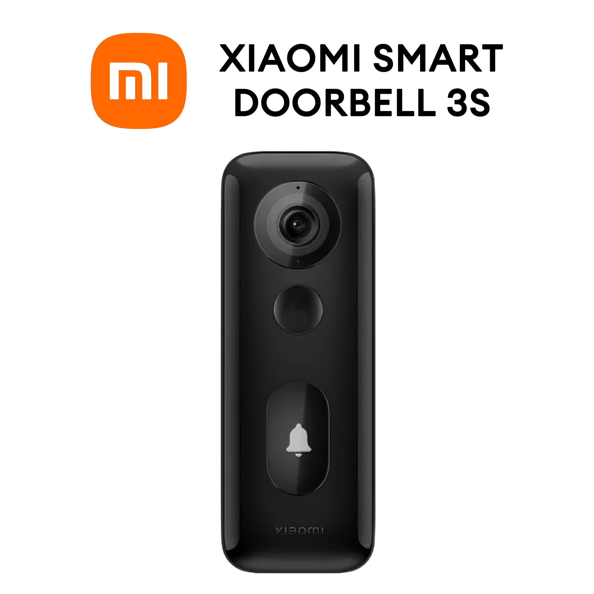 Xiaomi Smart Doorbell 3s,180° Ultra-Wide View 2k Resolution,Superior Night Vision,Professional Ip65 Water,Two Power Supply Modes 5200mah Battery, Free, Rolling 72-Hour Cloud Storage