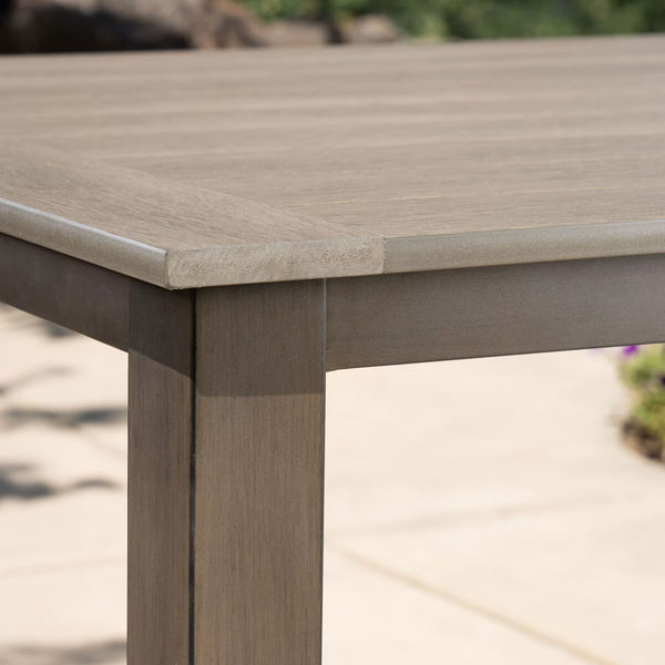 Sunvilla Nichols 7 Piece Sling Dining Patio Set with Faux Wood Table Top + Cover