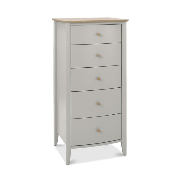 Bentley Designs Whitby Scandi Oak & Grey 5 Drawer Chest of Drawers
