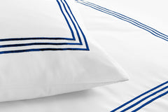 Embroided Baratta Stitch Duvet Cover Set with Matching Pillowcases - Ultra-soft Brushed Microfibre – Chic & Modern Design – Easy Care & Machine Washable