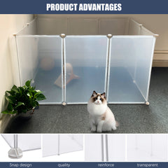Kitten Playpen, Rabbit Playpen, Small Animal Playpen with Indoor, Foldable Plastic Fence for Guinea Pig, Cat, Puppy, Rabbits - 10 Panels, 105*70*45cm