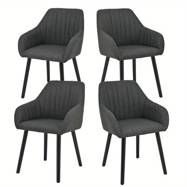 Modern Scandinavian Dining Chairs Suitable for - Ergonomic Armrests & Padded Seats with Cushioned Backrest, Soft /Upholstery & Sturdy Legs - - Modern Chairs, for, or for Company Events (Assembly Required)