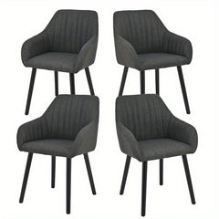 Modern Scandinavian Dining Chairs Suitable for - Ergonomic Armrests & Padded Seats with Cushioned Backrest, Soft /Upholstery & Sturdy Legs - - Modern Chairs, for, or for Company Events (Assembly Required)