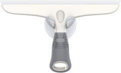 MR.SIGA Multi-Purpose Silicon Squeegee for Window, Glass, Shower Door, Car Windshield, Heavy Duty Window Scrubber, Includes Suction Hook, 10 Inch, Grey & Black, 1 Pack