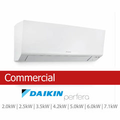 Installed Daikin Perfera Single Split Air Conditioning Unit for Commercial Use, Available in 7 Kw Capacities