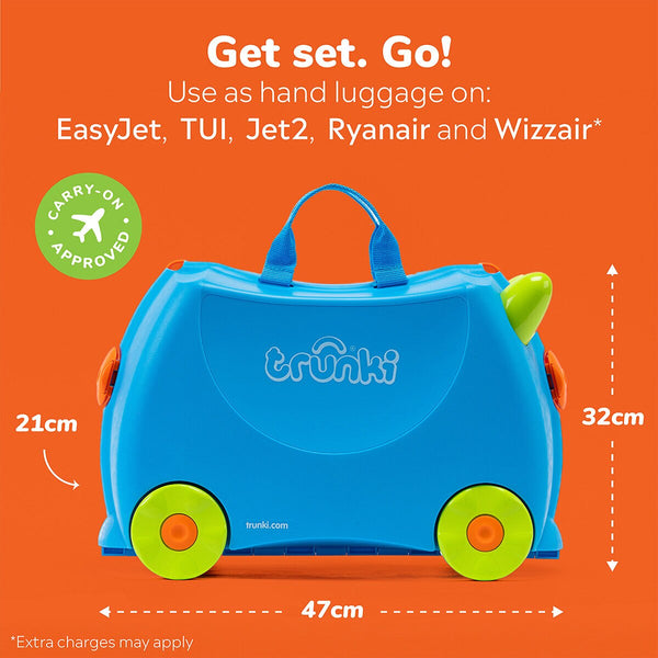 Trunki Ride on Hardside Case in Blue