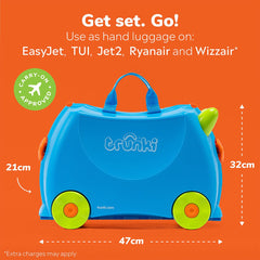 Trunki Ride on Hardside Case in Blue