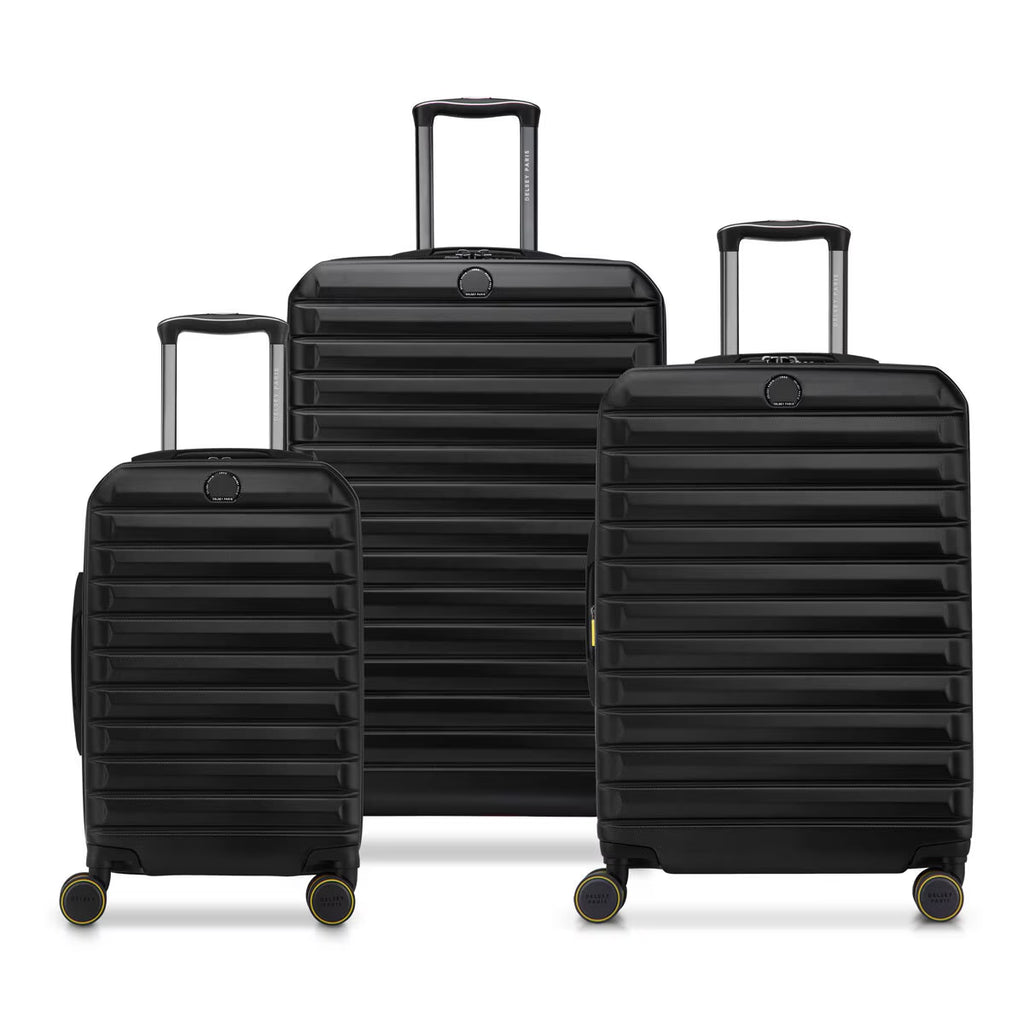 Delsey Helium Edge 2.0 3-Piece Hardside Set in Black