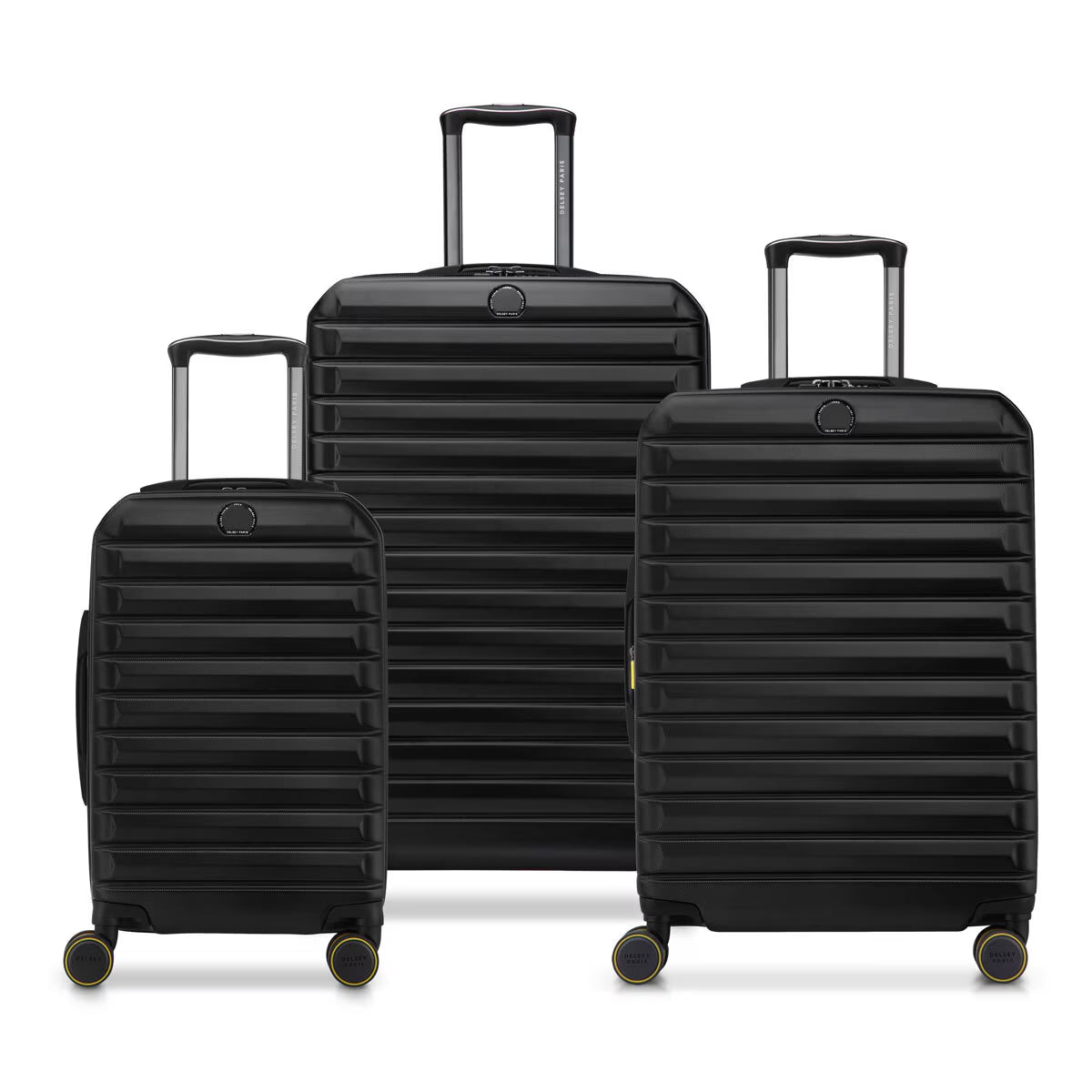 Delsey Helium Edge 2.0 3-Piece Hardside Set in Black